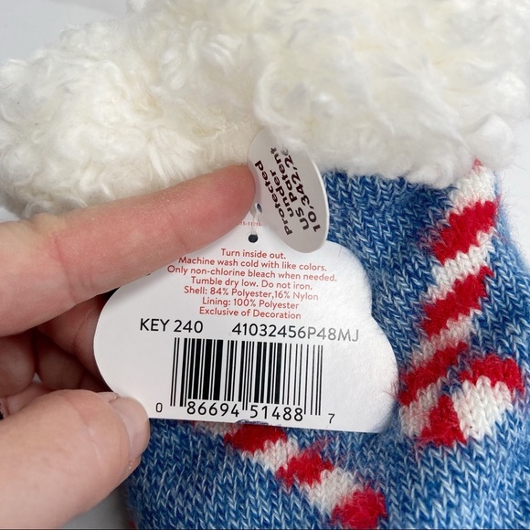 NWT Fuzzy Babba Christmas Dog Santa Claus Grippy Bottom Tall Slipper Socks - Picture 4 of 7